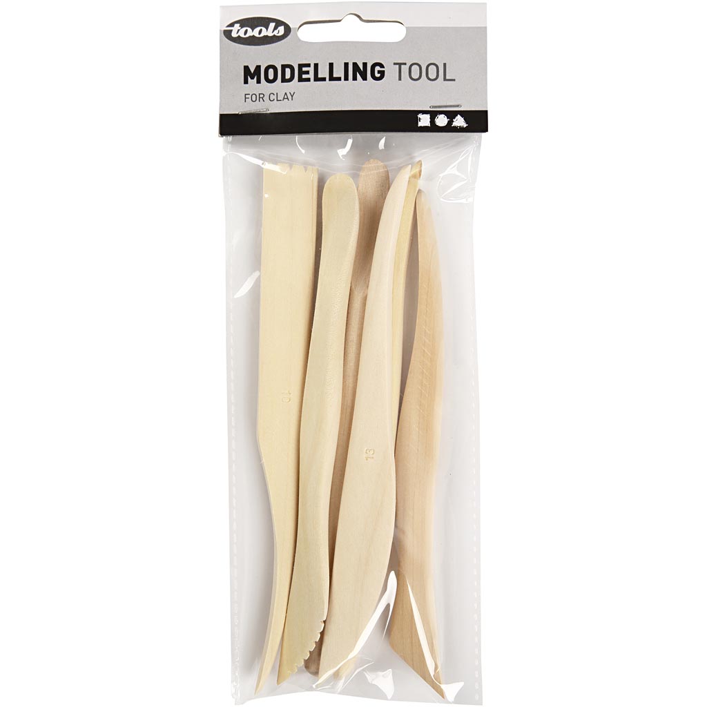 Modelleer Gereedschapset Hout, 6dlg.