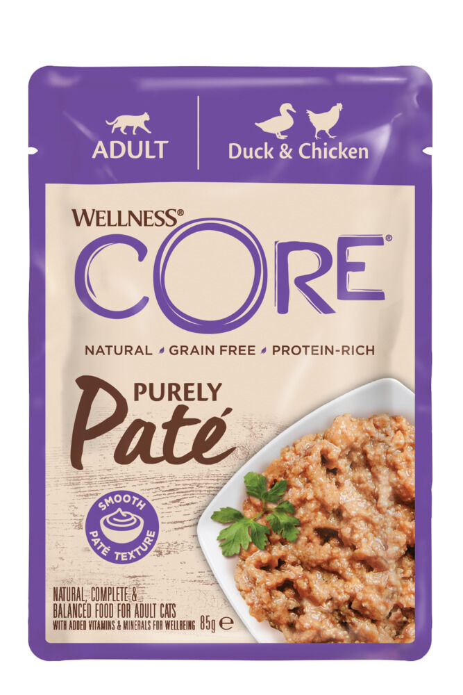 Wellness Core Purely Pate - Kattenvoer - 85 Gram - kip, eend