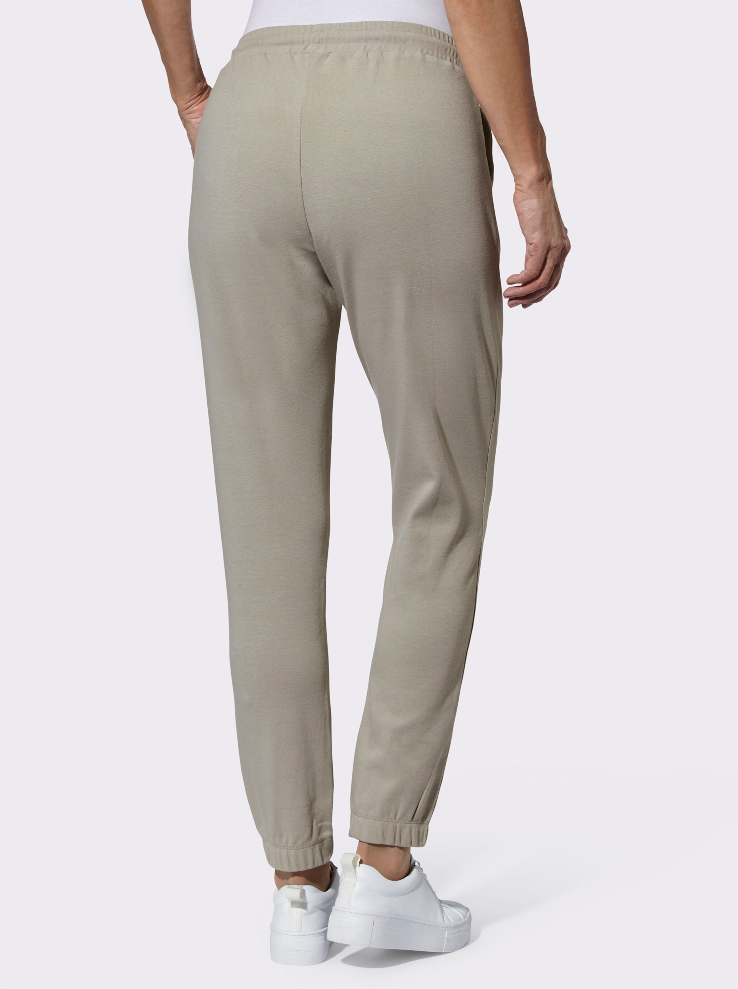 Jerseyhose mit Dehnbund und Bündchen