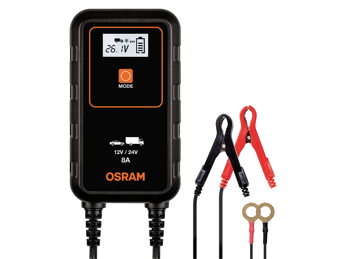 Osram 12/24 volt 8 ampère acculader