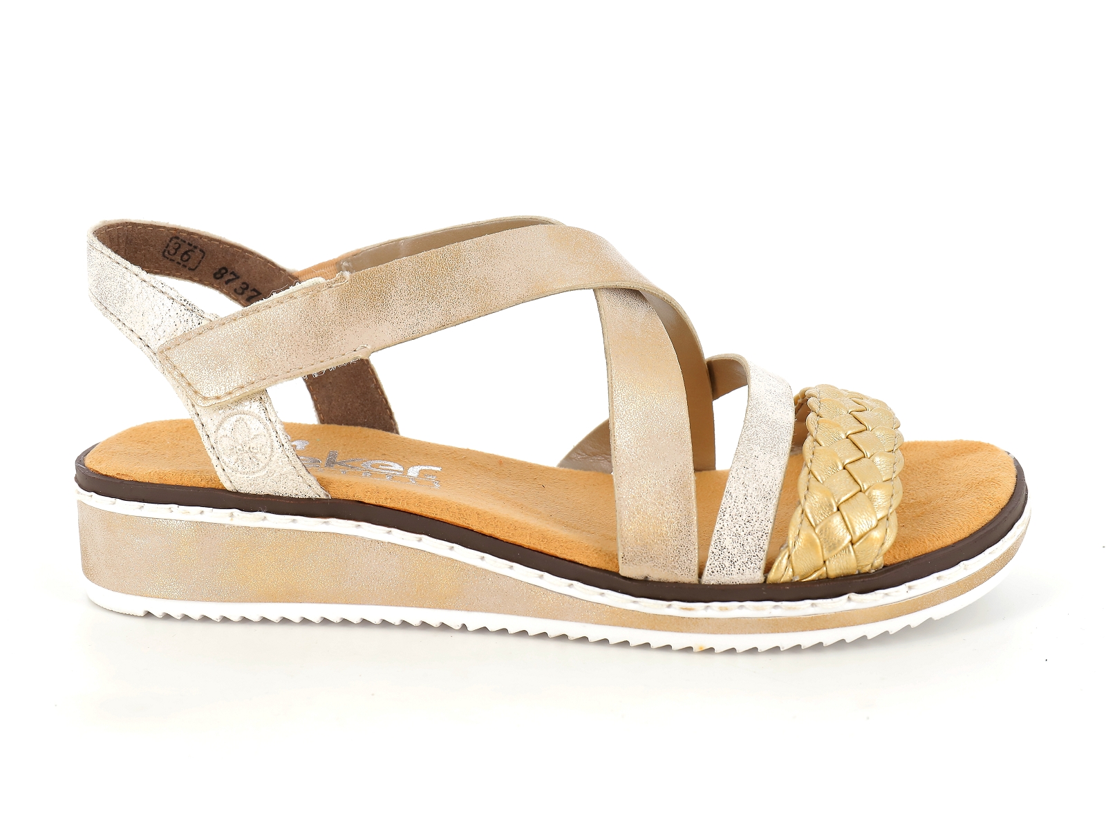 Rieker-V3663 Synthétique Beige Or