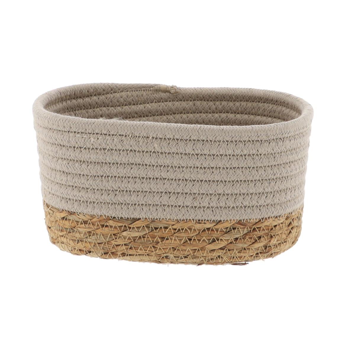 PANIER RECTANGULAIRE 19X11X10CM TAUPE NATUREL
