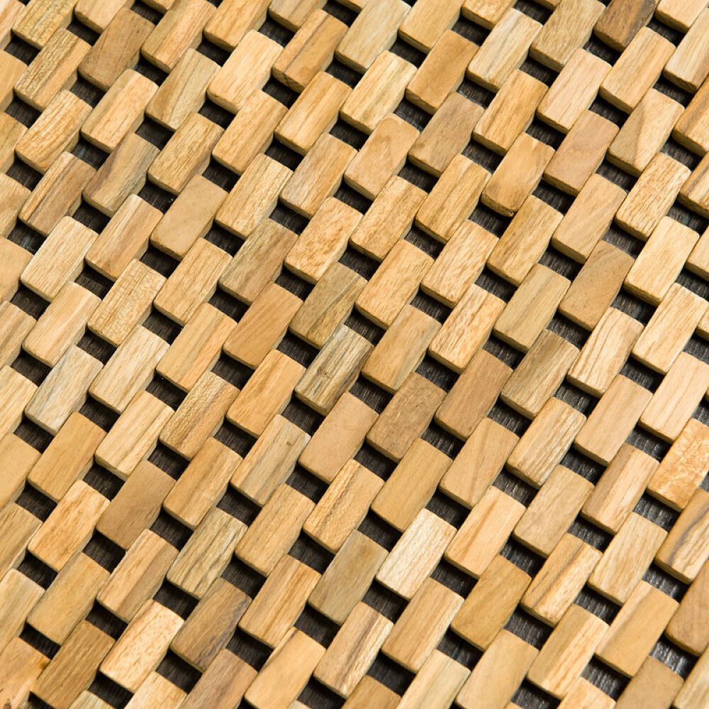 BADEROMSMATTE SEALSKIN WOODBLOCK 52X90CM TEAK