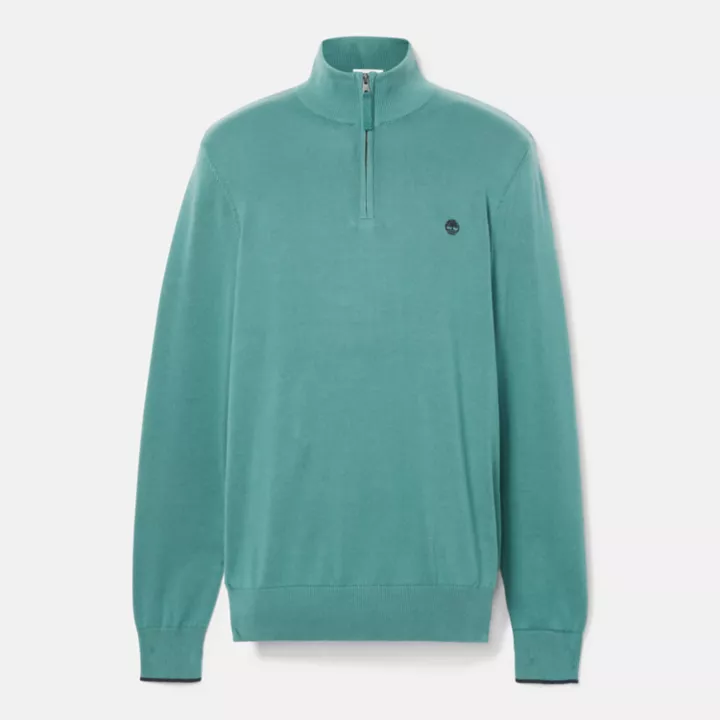 Pull semi-zippé Williams River pour homme en bleu sarcelle