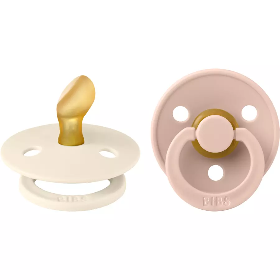 BIBS® Schnuller Colour Anatomischer Sauger Ivory & Blush 0-6 Monate, 2 Stk.