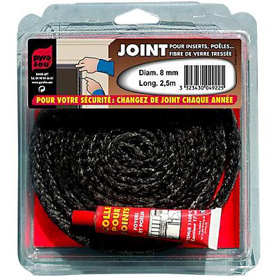 Joint en fibres de verre pour foyers et inserts Ø 8 mm