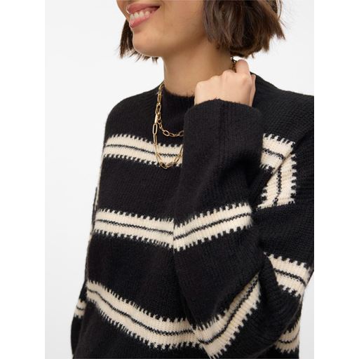 Vero Moda Dazzle Striktrøje, Black/Birch, L