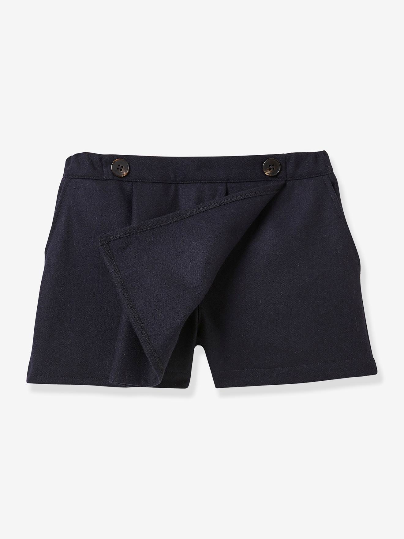 Conjunto de saia e shorts de lã para meninas