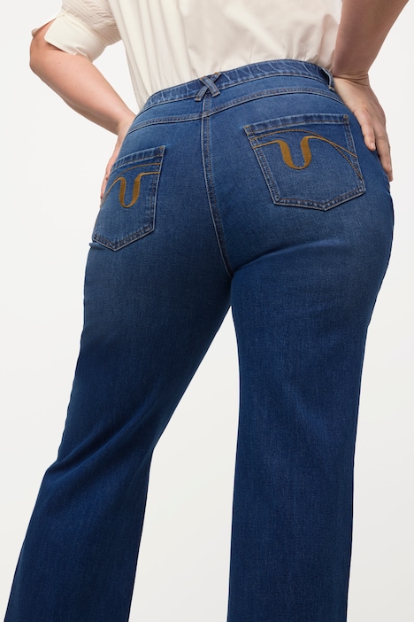 Marlenejeans Mary, weites Bein, Komfortbund, Biobaumwolle
