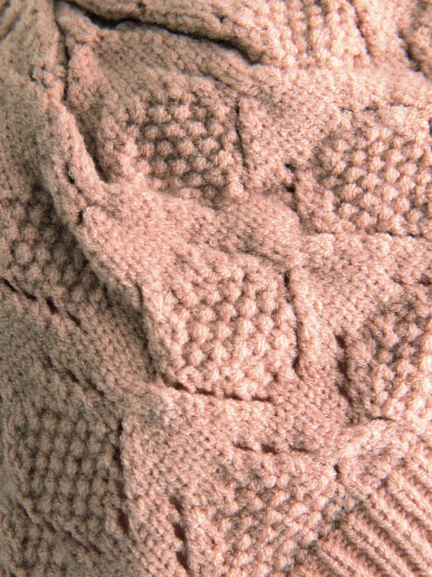 Roze - Gehaakte gebreide babymuts (0mnd-2jr)