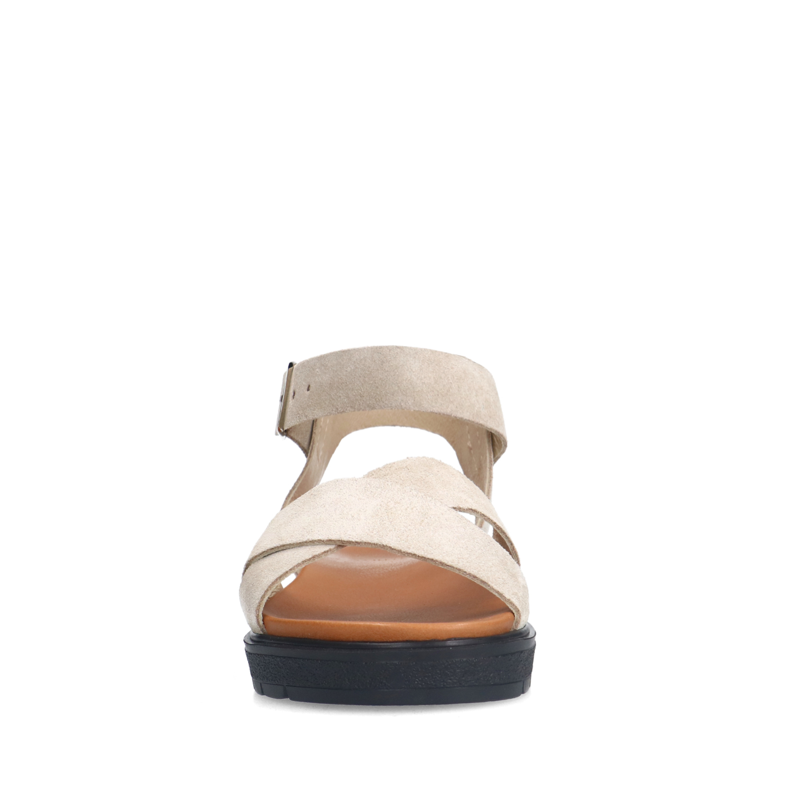 Beige suède sandalen
