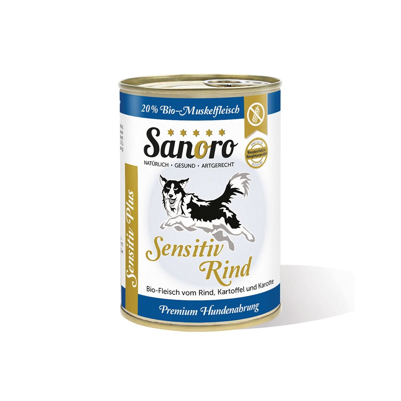 Sanoro Sensitiv PLUS Bio-Rind mit Bio-Kartoffel und Bio-Karotte 12x400g