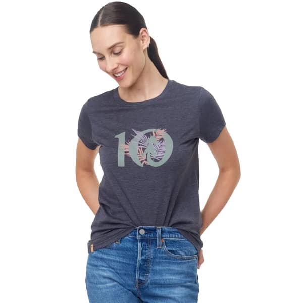 T-shirt TENTREE W TROPICAL TEN T-SHIRT PERISCOPE GREY HEATHER