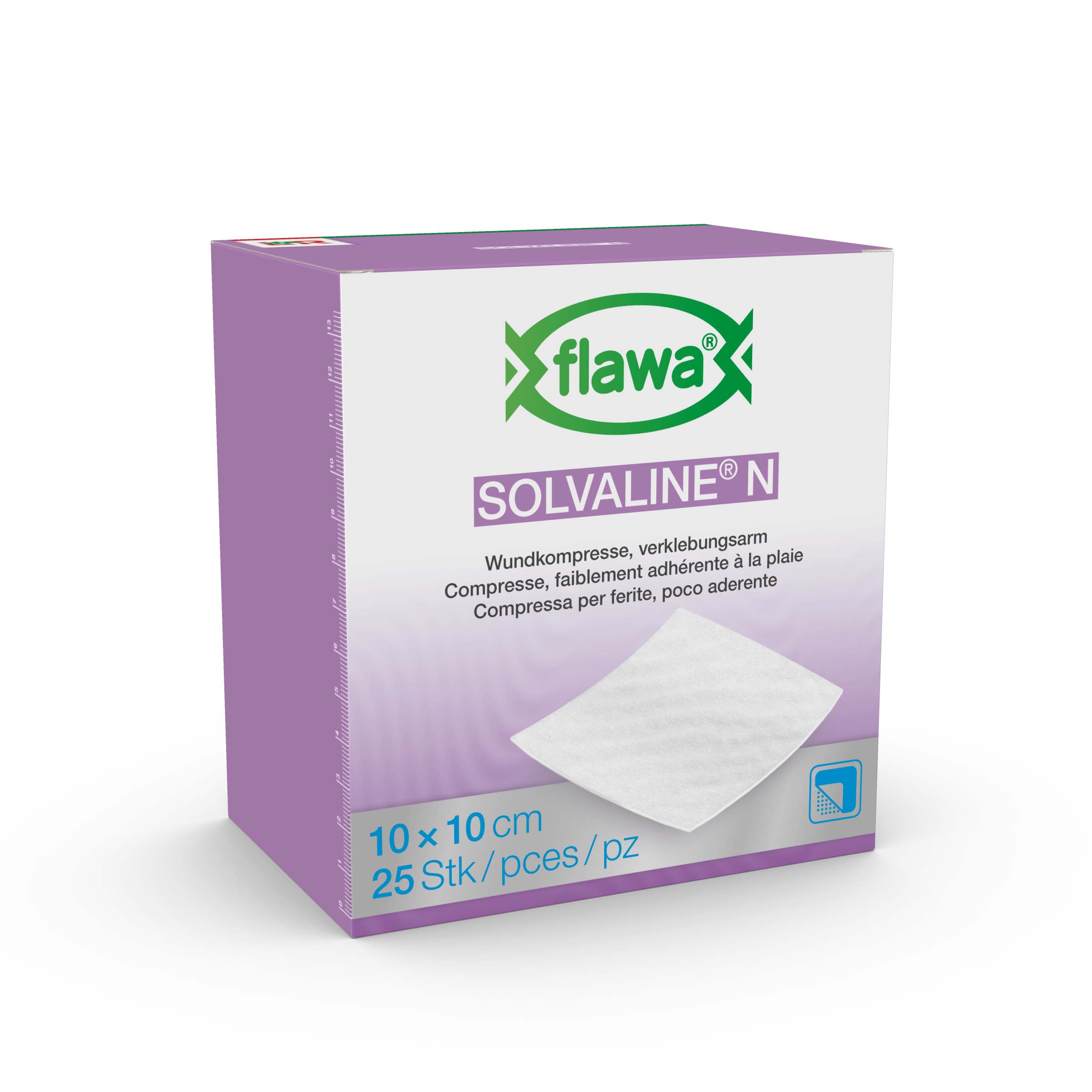 FLAWA Solvaline N Kompressen<br>25 Stück, 10x20cm, steril