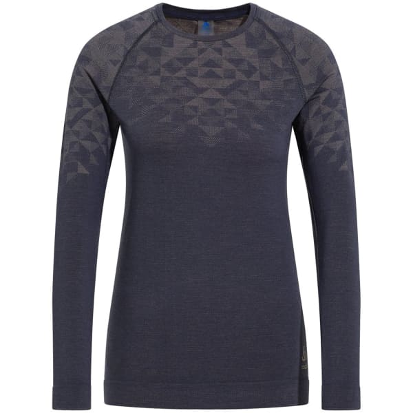 T-shirt thermique ODLO BL TOP CREW NECK L/S KINSHIP PW 200 W INDIA INK MELANGE