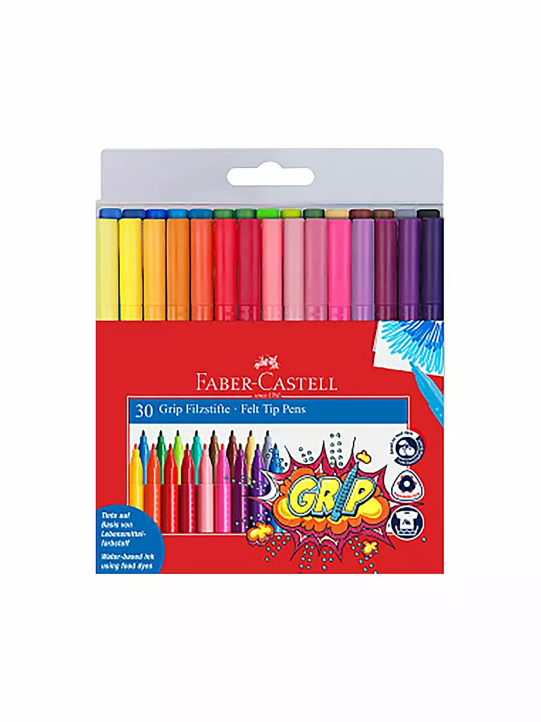 FABER-CASTELL Grip Filzstift, 30er Etui keine Farbe