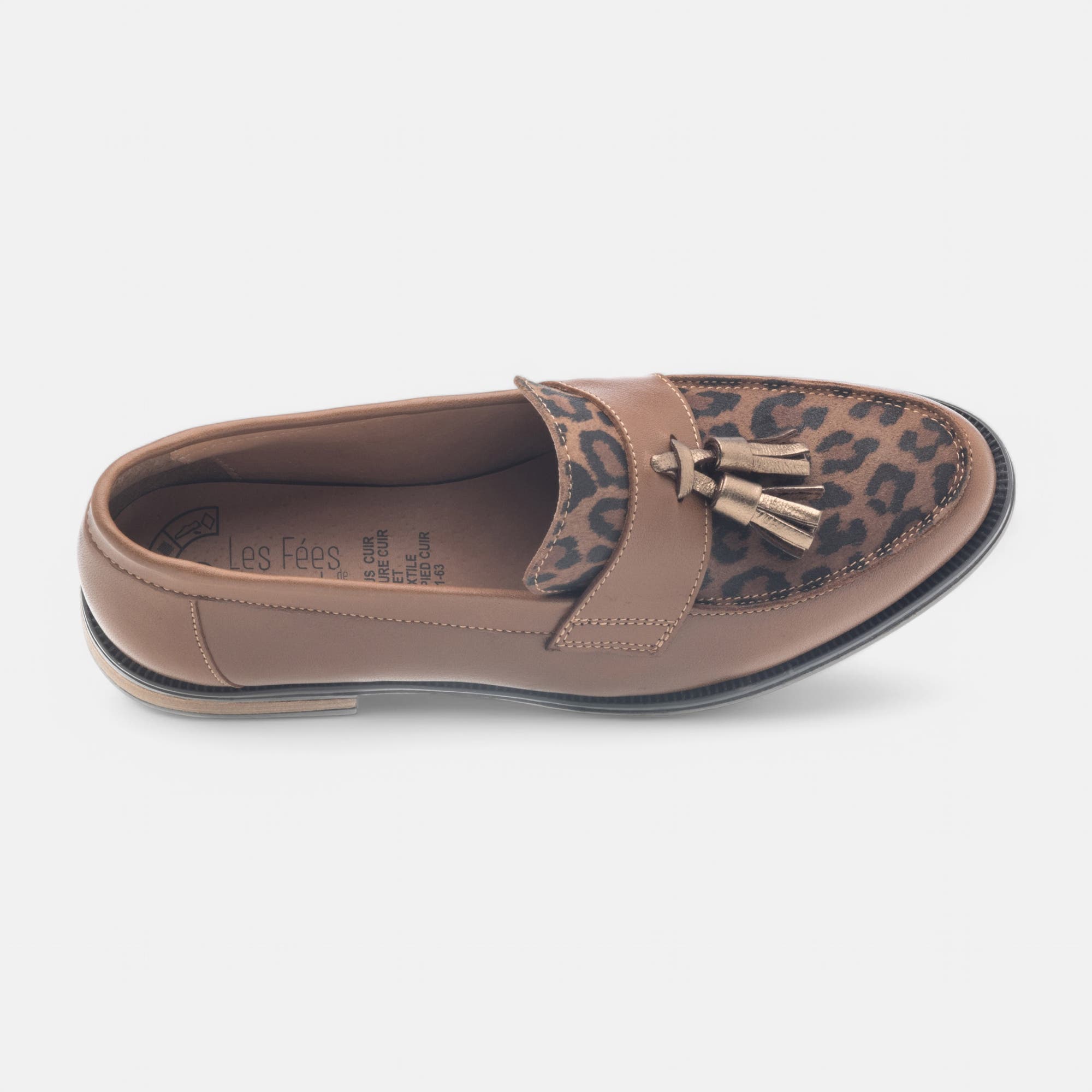 Mocassins Femme en cuir camel