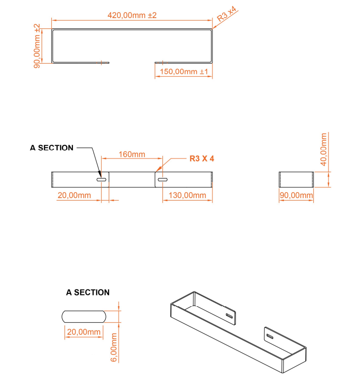 Eastbrook Deddington handdoekhouder voor paneel radiator 40cm zwart mat