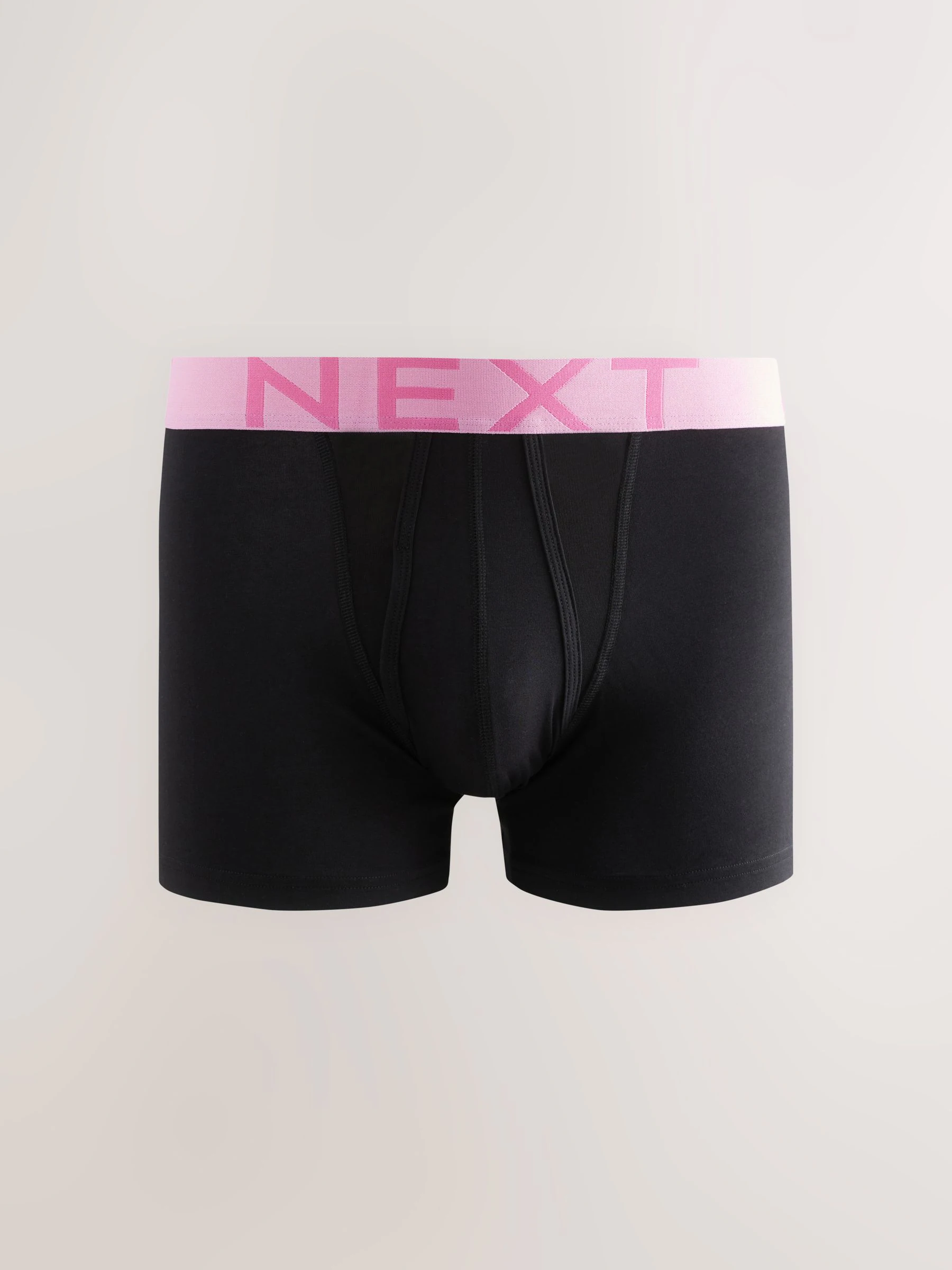 Zwart met felgekleurde tailleband - Standaard - 10 Boxershorts zonder plooi