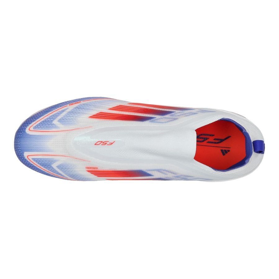 adidas F50 Pro Laceless FG Advancement - Blanc/Rouge/Bleu Enfant