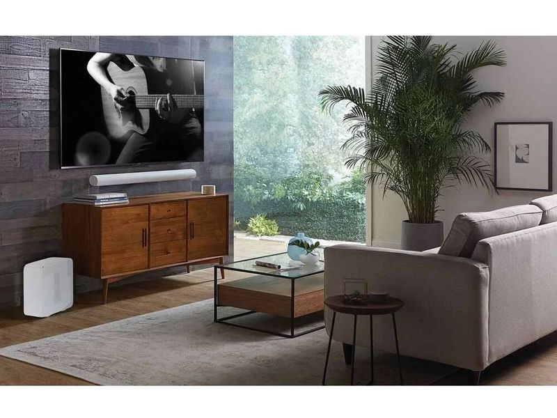 SANUS Wandhalterung für Sonos Arc Weiss Ausziehbare Soundbar-Wandhalterung für Sonos Arc mit Kabelmanagement