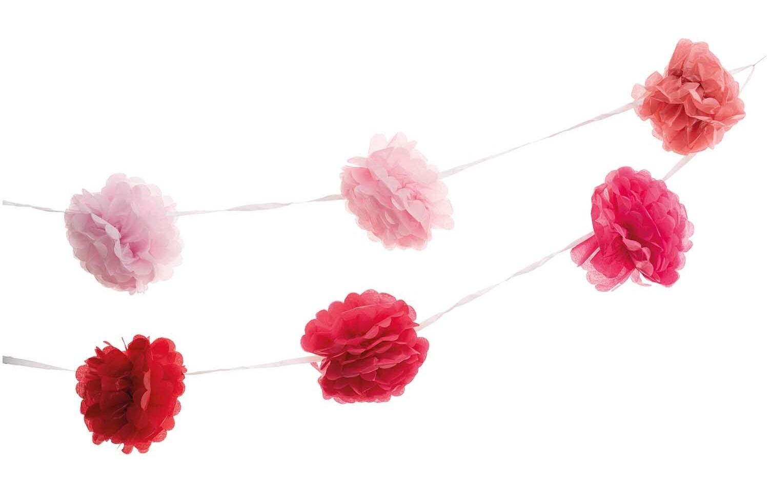 Girlande Pompon 1.8 m, 2 Stück, PinkKreativ mit Rico Design