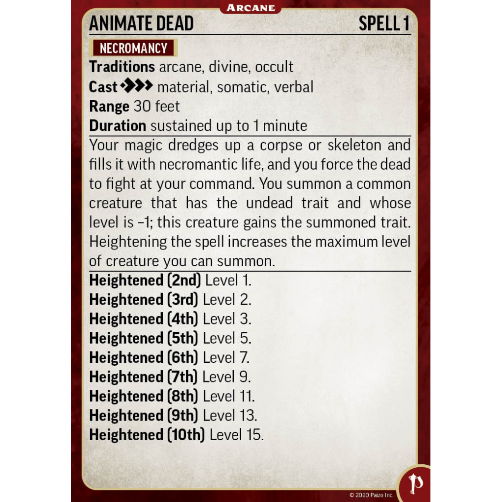 Pathfinder Second Edition - Advanced Player's Guide Spell Deck