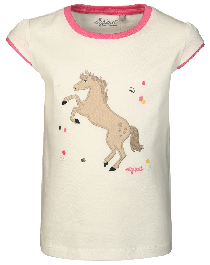 T-Shirt MINI – SPARKLING PONY in weiß