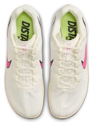 Chaussures d'Athlétisme Unisexe Nike Zoom Rival Distance Blanc Rose Jaune
