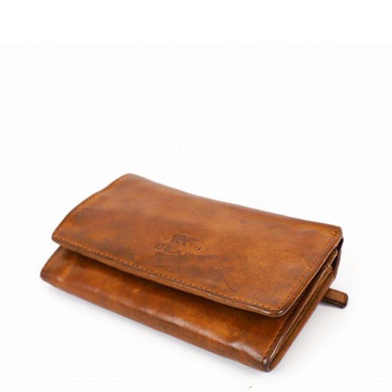 Bear Design Portemonnee Flappie Cognac