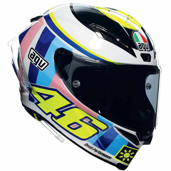 AGV - Casque Pista GP RR Assen 2007 Bleu / Rose / Blanc / Noir / Jaune