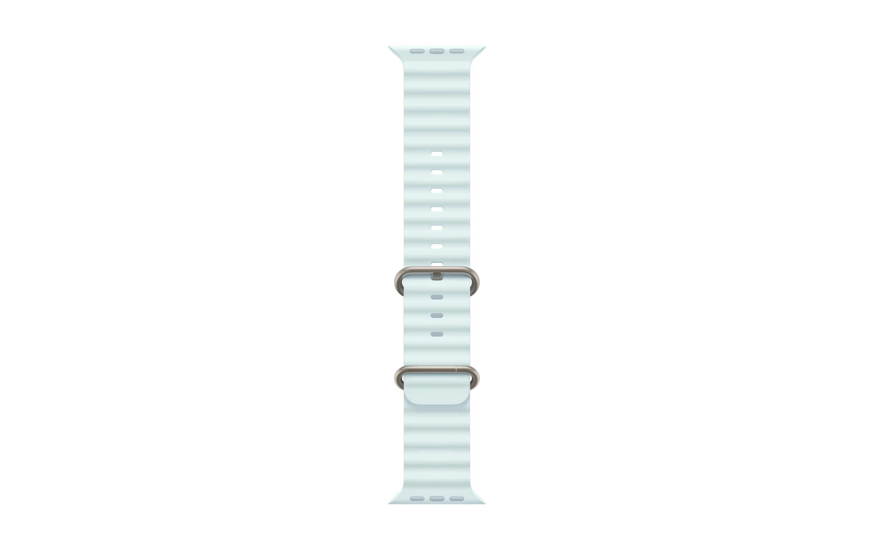 Ocean Band 49 mm Kristallblau/GrauDehnbares Armband zu Apple Watch Ultra