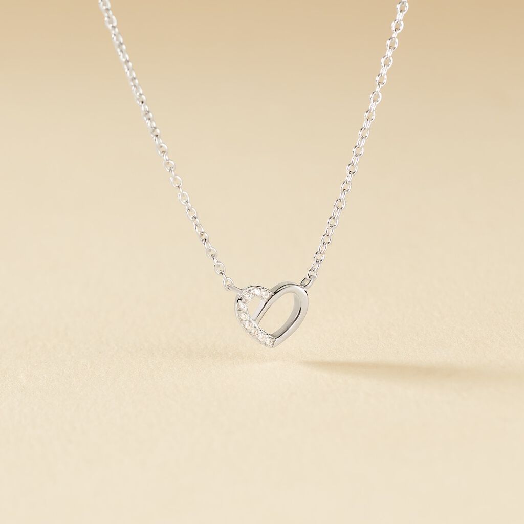 Collier Dorthea Argent Blanc Oxyde De Zirconium