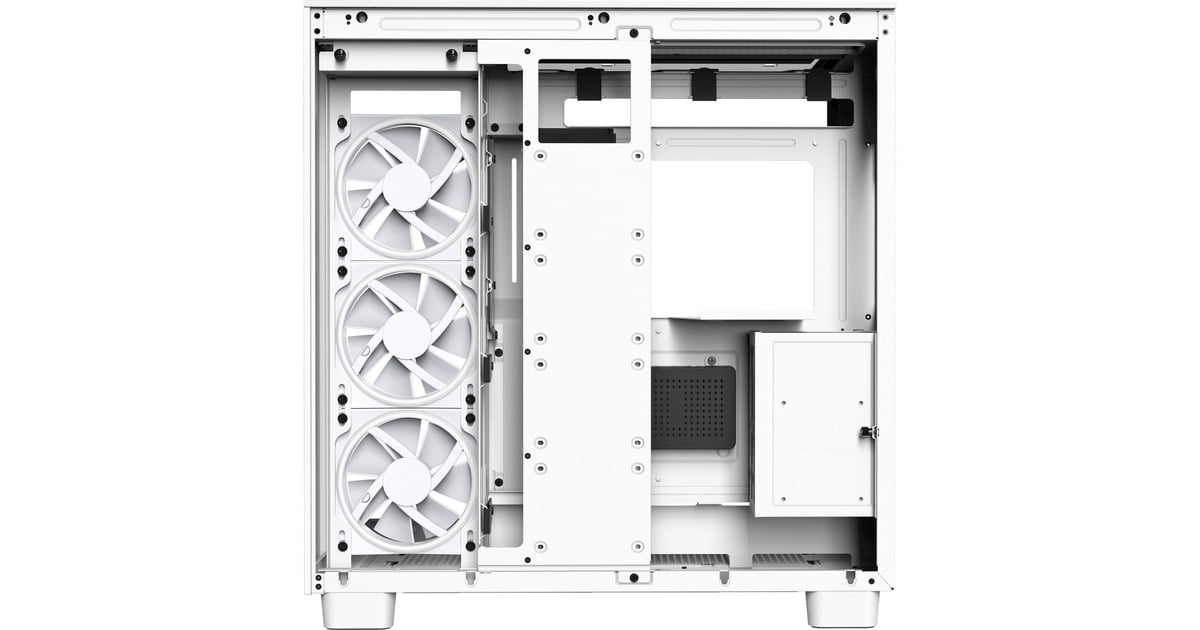 NZXTH9 Elite midi tower behuizing  (Wit | 2x USB-A | 1x USB-C | RGB | Tempered Glass)