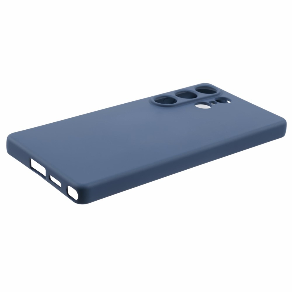 Samsung Galaxy S25 Ultra Gummi Case Hülle mit Kameraschutz - Dunkelblau (Matt)
