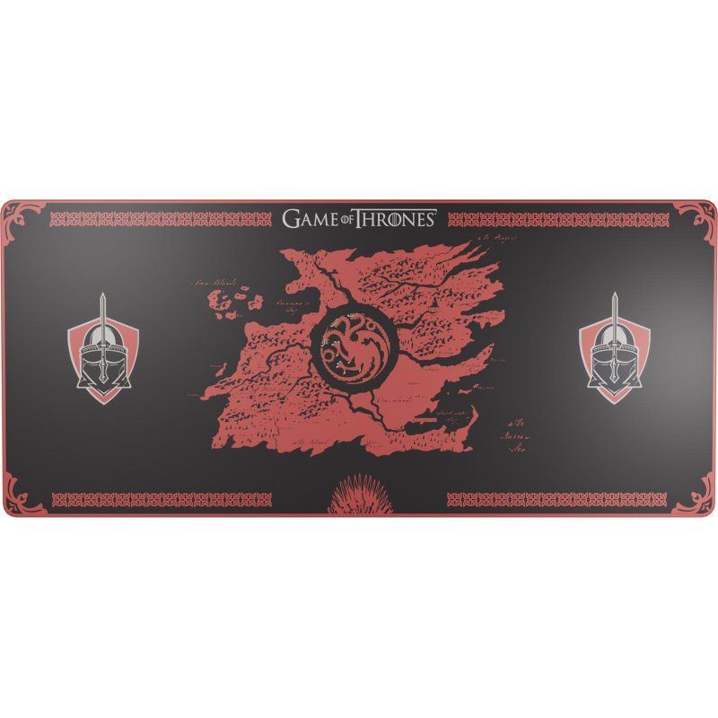 Lexip HBO Game of Thrones - Targaryen Edition Tapis de souris de jeu Noir, Rouge