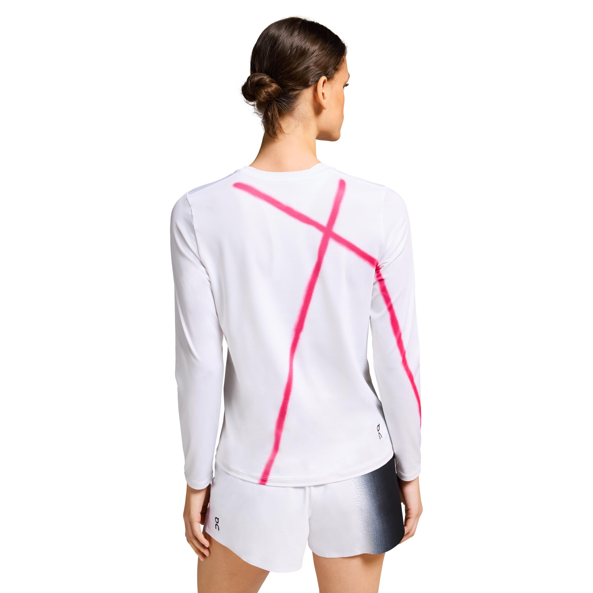 On Court Haut Manches Longues Femmes - Blanc