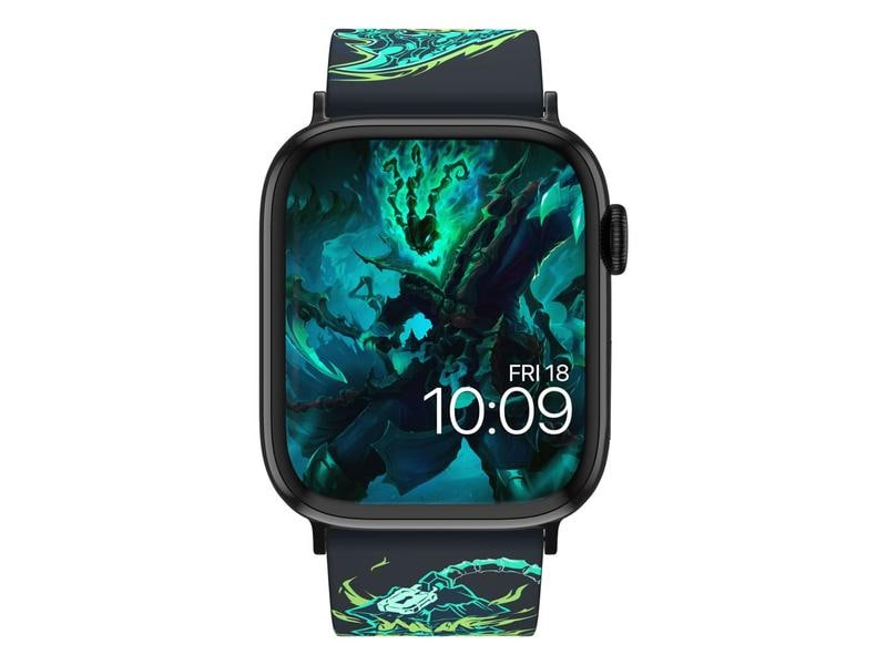 Moby Fox Armband Smartwatch League of Legends Thresh 22 mm Offiziell lizenziertes Armband aus hochwertigem Silikon