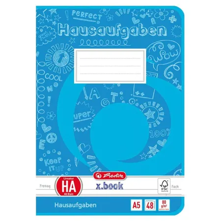 Herlitz Hausaufgabenheft DIN A5, 48 Blatt