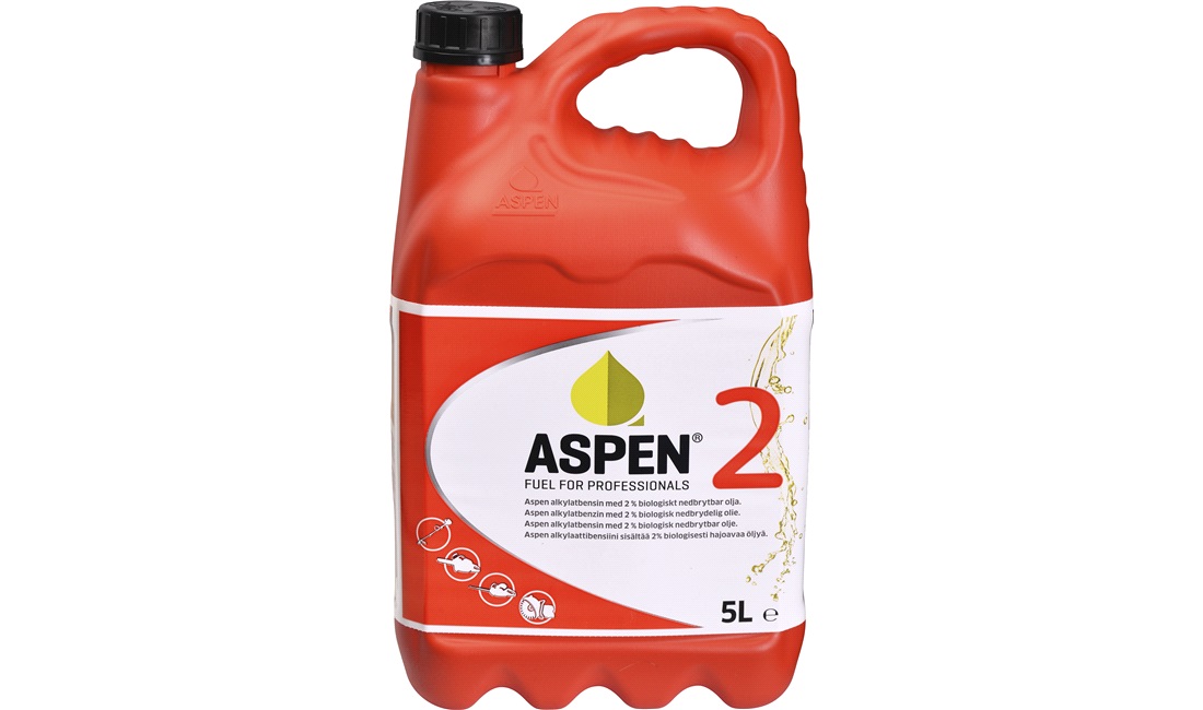 Aspen 2 alkylatbenzin, 2-takt, 5 liter færdigblandet