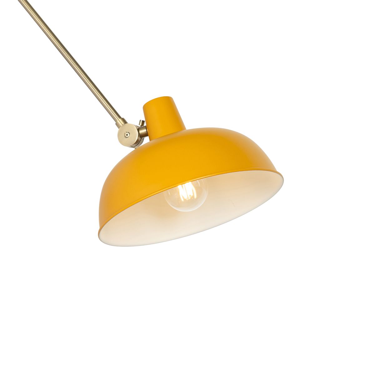 Smart wandlamp geel met brons incl. Wifi P45 - Milou