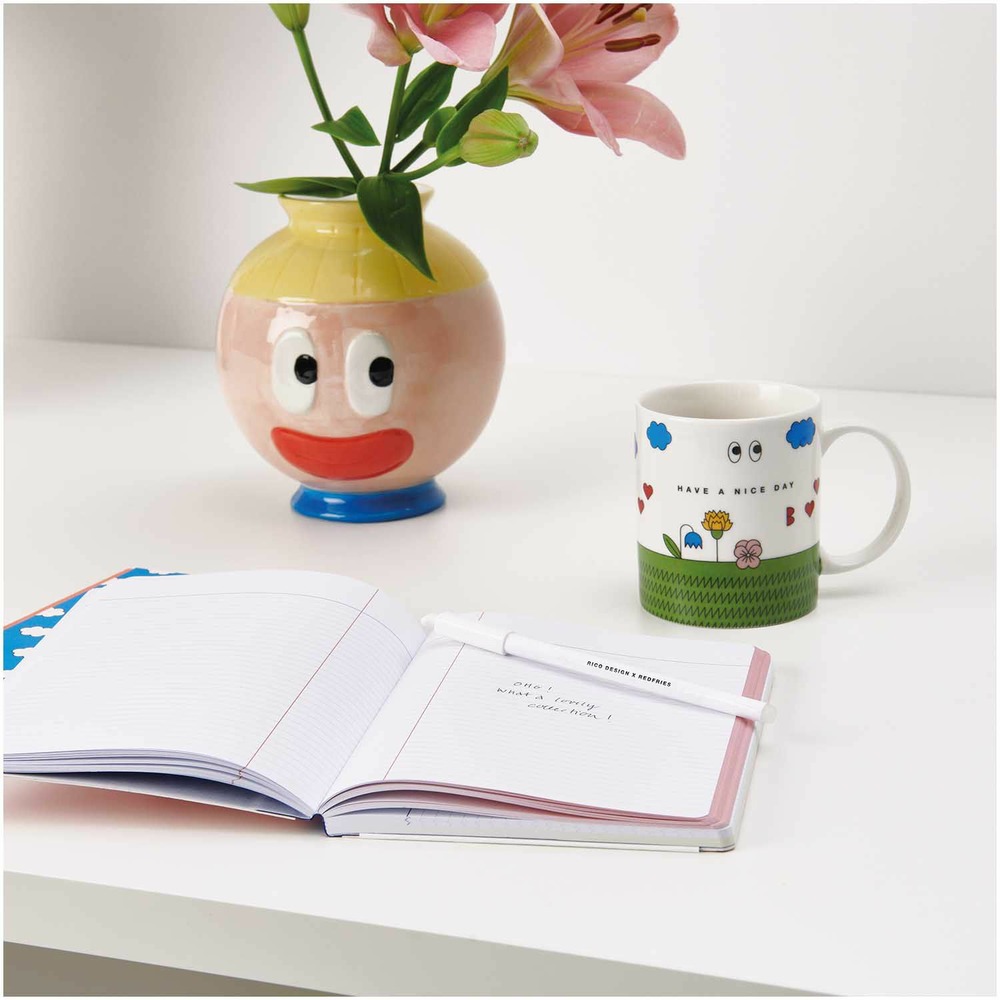 Vase céramique - visage - eye candy - 16 cm