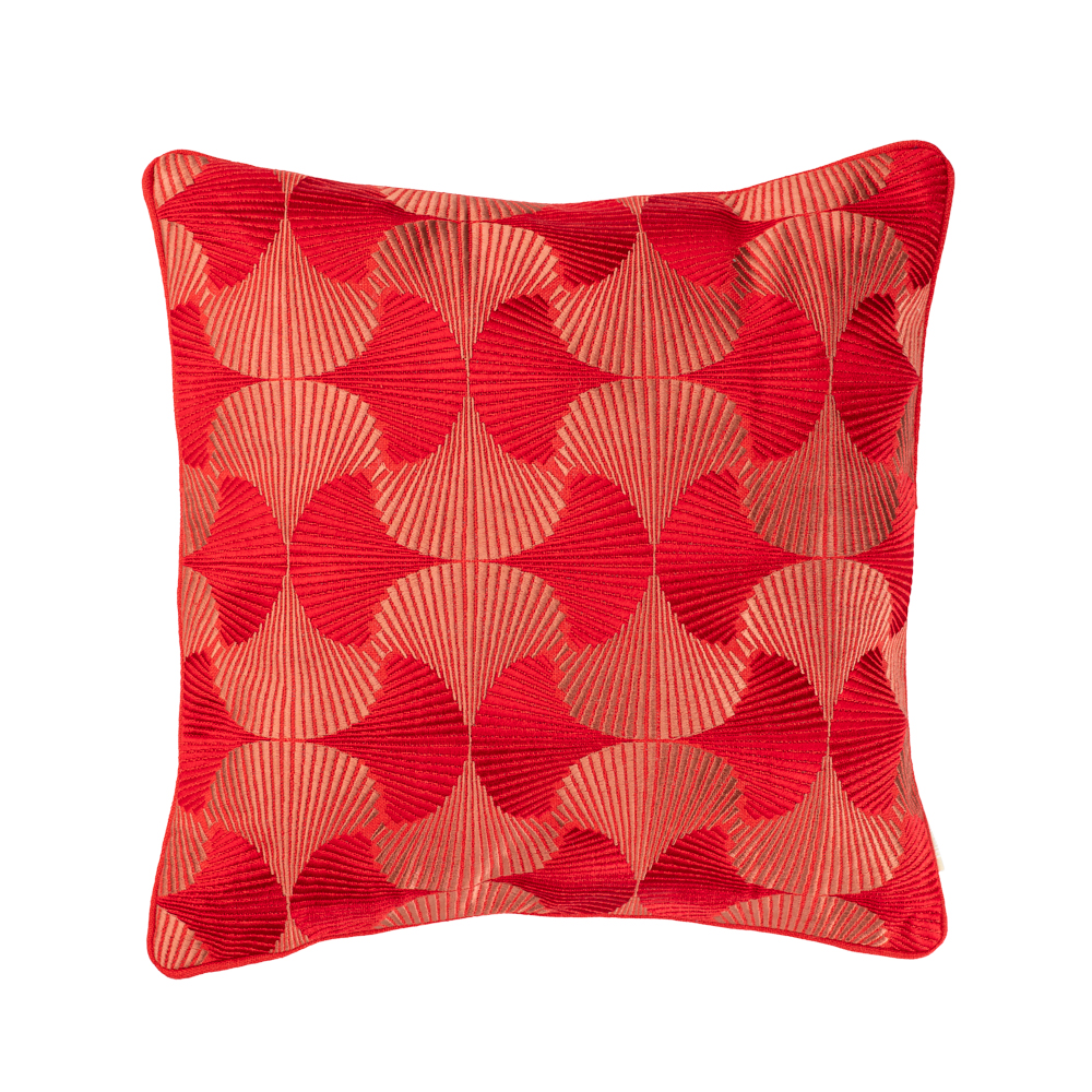Sierkussen linnen Art Nouveau red 45x45 cm