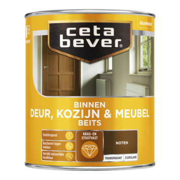 CetaBever Deur, Kozijn & Meubelbeits zijdeglans transparant noten 750 ml