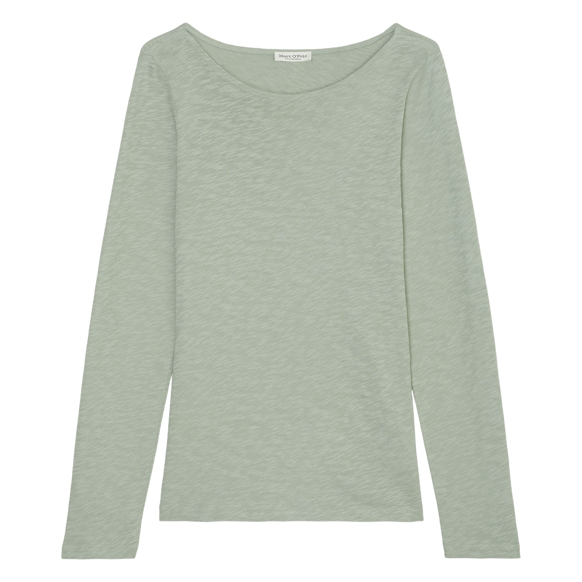 Tee-shirt droit col bateau en coton bio | Vert