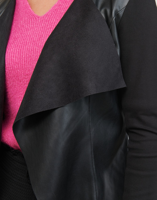 Only - ONLNEWSOUND FAUX LEATHER MIX BLAZER OTW - Noir