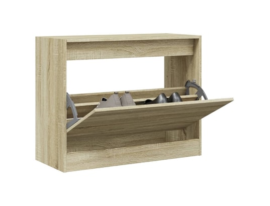 VIDAXL - Armoire à chaussures chêne sonoma 80x34x63 cm bois d'ingénie...