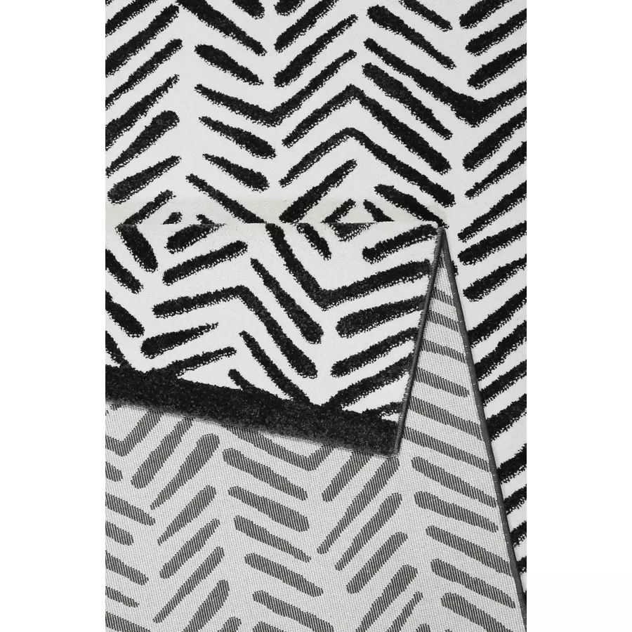 Esprit Kurzflorteppich Congo schwarzweiss