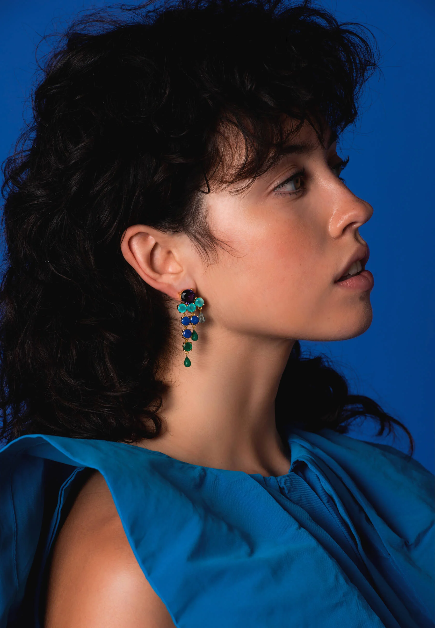ADORATION - Boucles d'oreilles en pierres naturelles | Bleu