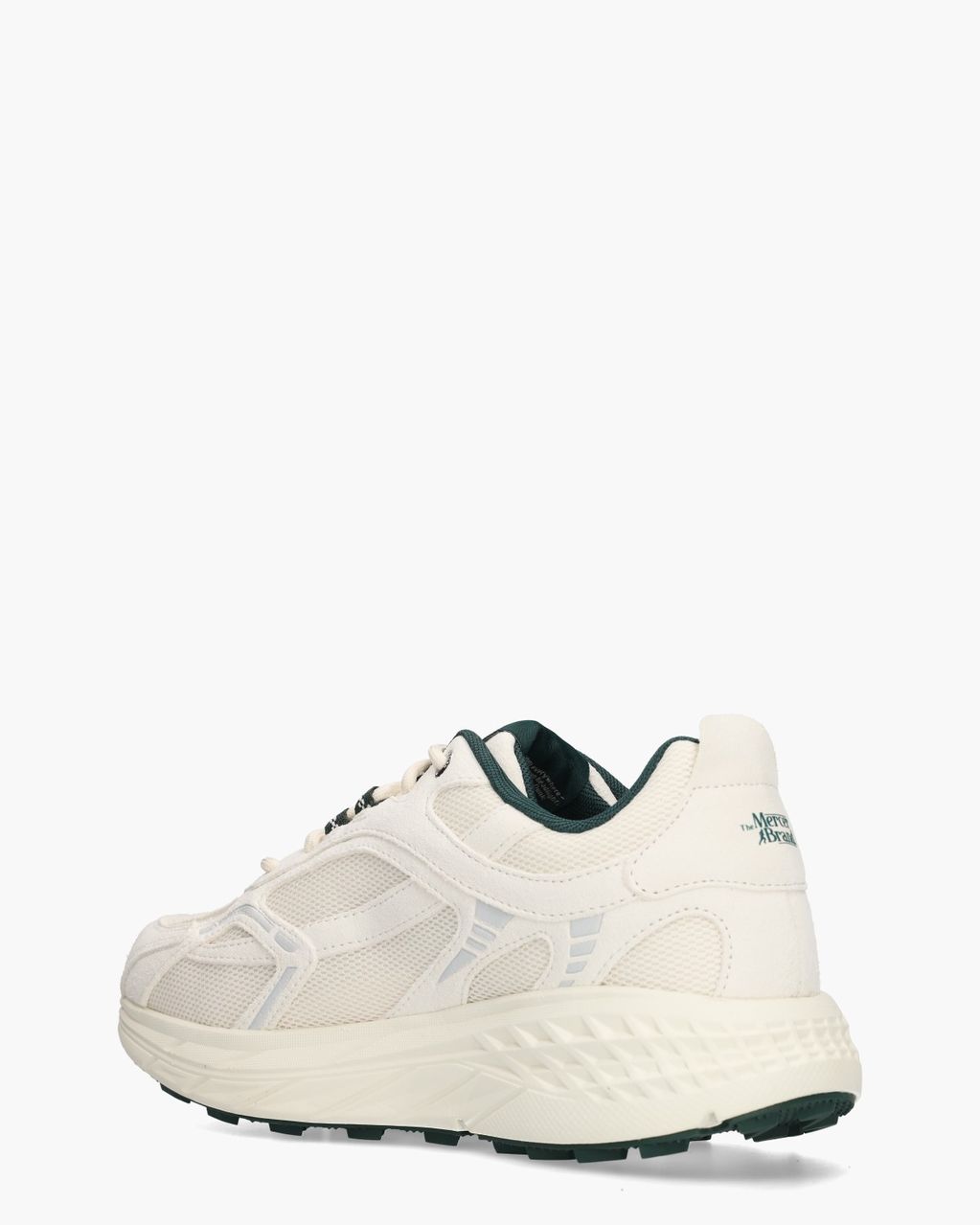 Mercer Amsterdam The Re-Run Max Suède Off-White/Donkergroen Herensneakers
